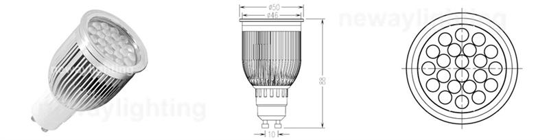 7W GU10 LED Spot Light Pictures