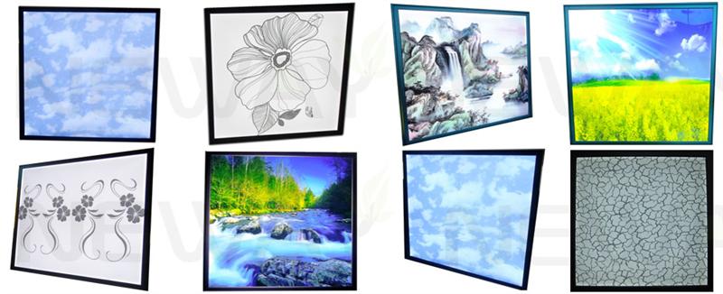 54W 1200x600 LED Ceiling Lighting Panel etching or printing various beautiful patterns