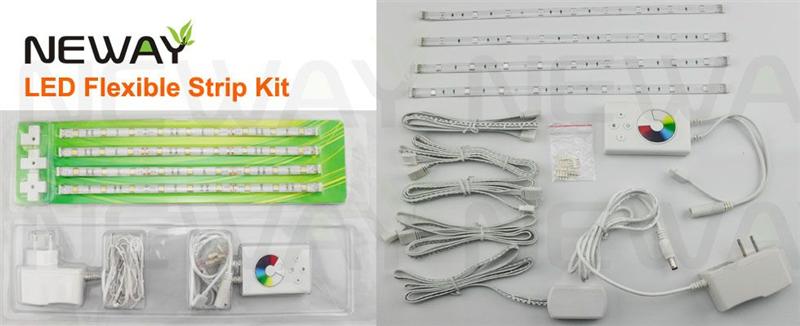 9LED 4 Strips 5050 DIY RGB LED Strip Kit and Package 