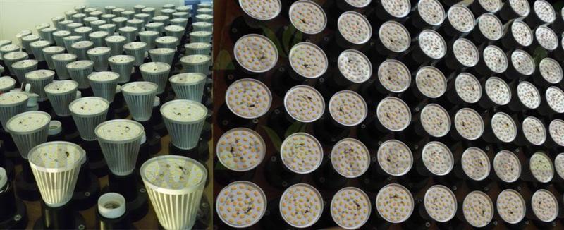 8W 5630 SMD LED Light Bulb Review in Production