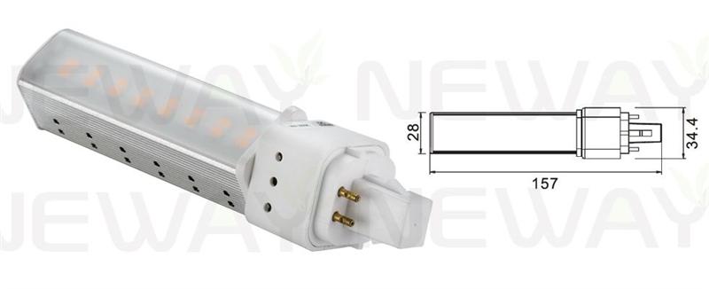 We are professional 8W G24 Plug in Socket LED PLC Lamp Bulb replace 18W CFL, 8W G24 LED PLC Lamp Bulb, 8W  G24 Plug in Socket LED PLC Bulb, 8W LED PLC Lamp Bulb replace 18W CFL manufacturer and supplier in China. We can produce according to your requirements. 8W G24 Plug in Socket LED PLC Lamp Bulb replace 18W CFL, please Contact us directly. Applications:Bar lighting, hotel decoration, home lighting, lamps lighting, engineering lighting, parking lots, restaurants, cafes, clubs, windows, showrooms, art hall, museums and other indoor energy-efficient lighting Places.