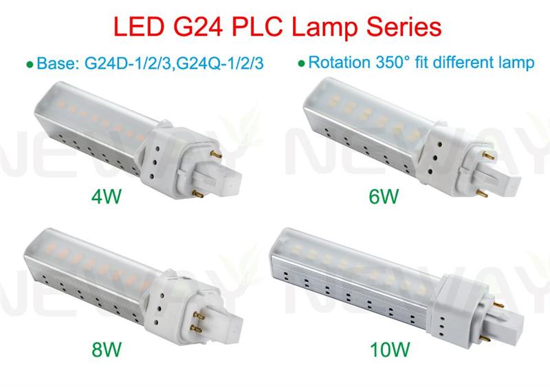 8W G24 Plug in Socket LED PLC Lamp Bulb replace 18W CFL- LED G24 PLC Lamp Series