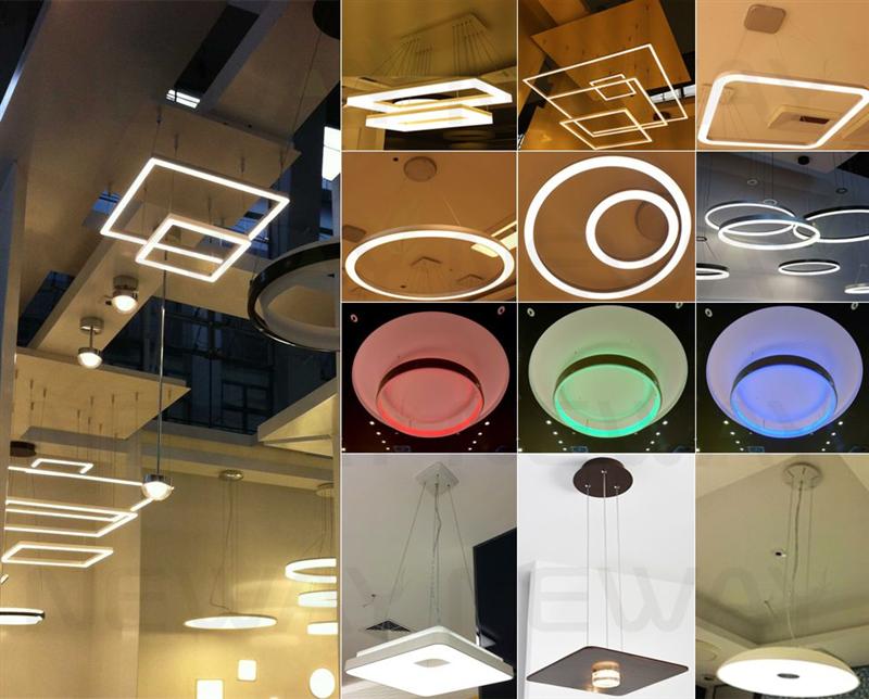 108W Suspension Lighting Circular LED Pendant Light Ceiling Mounting