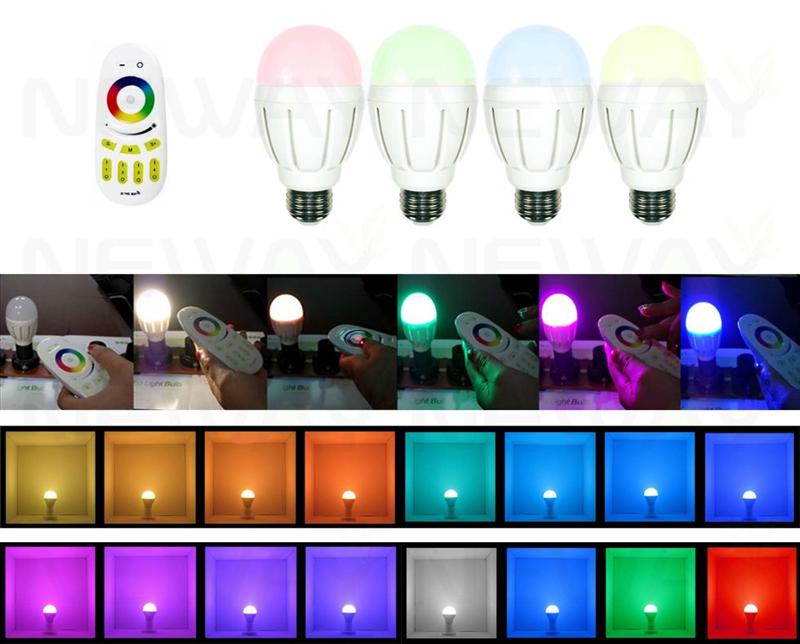 6 Watt E27 LED RGB Light Bulb With Wireless Remote Controlled A60 SMD