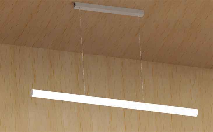 W W W Mm Round Tube Linear Suspended Led Tube Pendant Lighting