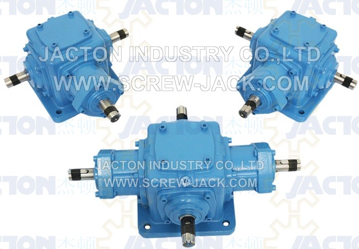 1 to 1 ratio 90 degree angle high torque transmission gearbox,90 deg 1 to 1  universal spiral bevel gearbox,90 degrees 11 ratio angular torque transfer, 90 11 shaft torque distribution gear box Manufacturer,Supplier,Factory -  Jacton Industry Co.,Ltd.