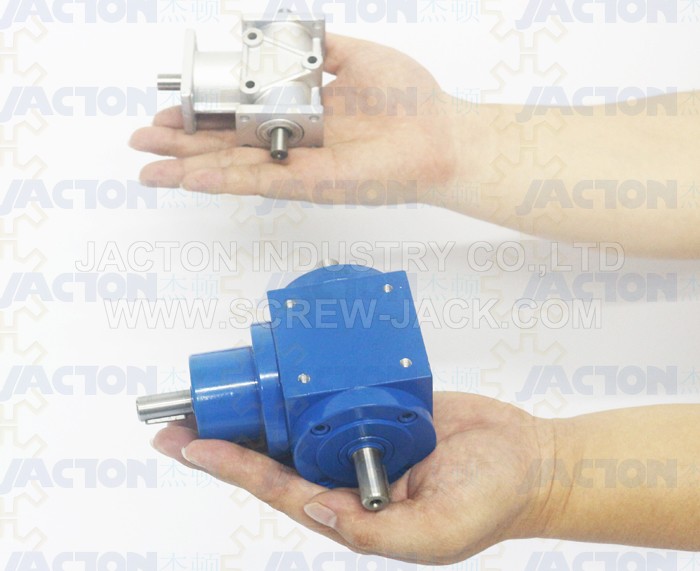 90 degree right angle drive reversing gearbox bevel gear 1:1 double output  shaft