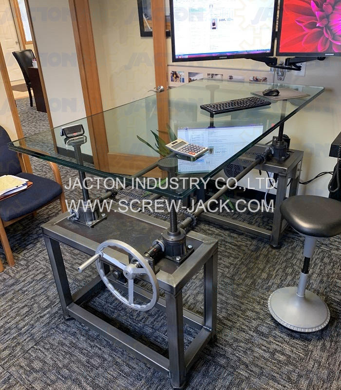 hand crank worm gear table lift,handwheel screw jacks,manual worm gear