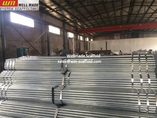 scaffolding steel pipe with rivet for construction scaffold system from wellmade scaffold china leading scaffoling factory 