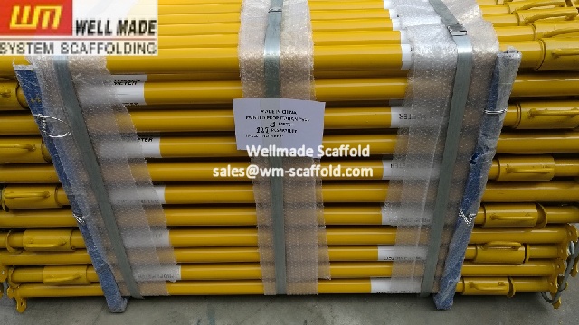 adjustable steel prop for concrete formwork construction wellmade scaffold sales at wm-scaffold dot com
