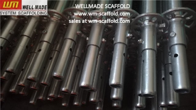 ring lock scaffolding standard with bolted spigot from wellmade scaffold