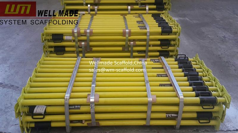 painted shoring props-andamios-scaffolding props-steel prop-formwork  lead scaffolding manufacturer