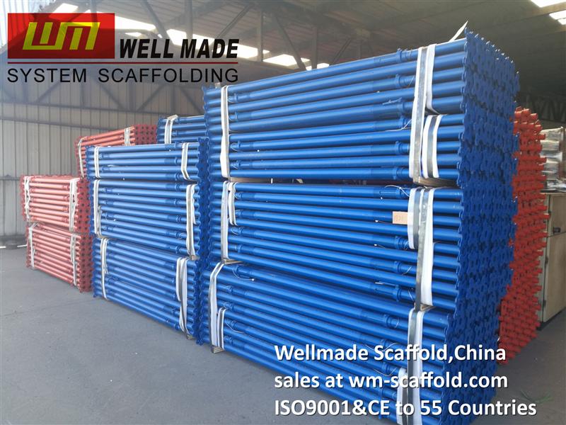 adjustable scaffolding jacks-formwork props-steel  leading scaffolding manfuacturer-wellamde scaffold ISO&CE