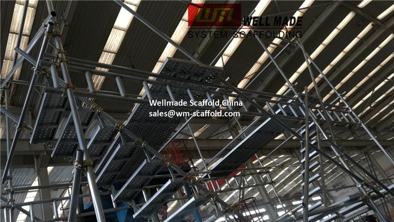 independent scaffolding ladder beam with scaffold tube 48mm and scaffolding clamps from wellmade scaffold,china leading scaffolding manufacturer exporter 