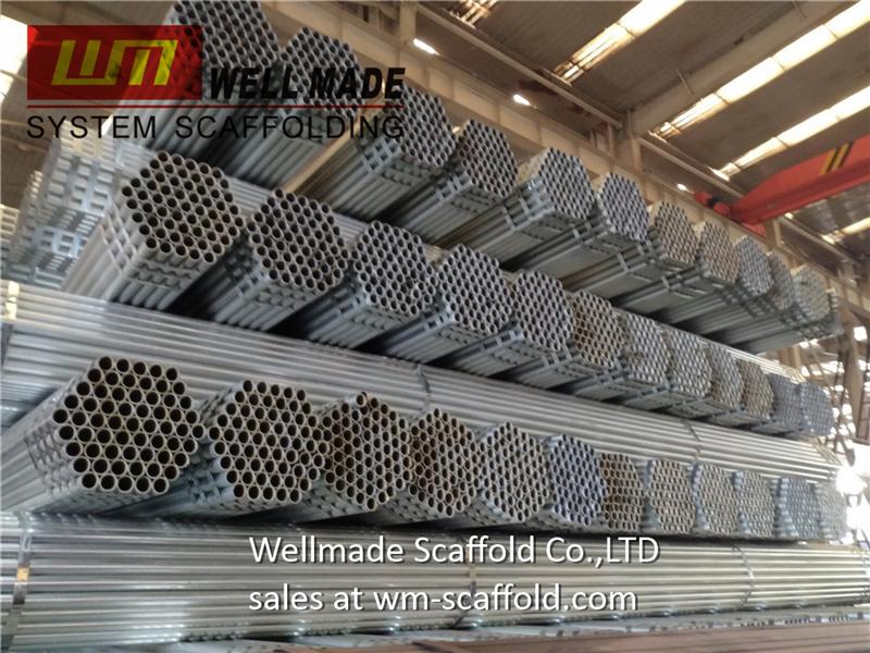 Galvanised scaffold tube od48.3mm for oil and gas scaffolding onshore and off shore system shoring scaffolding-