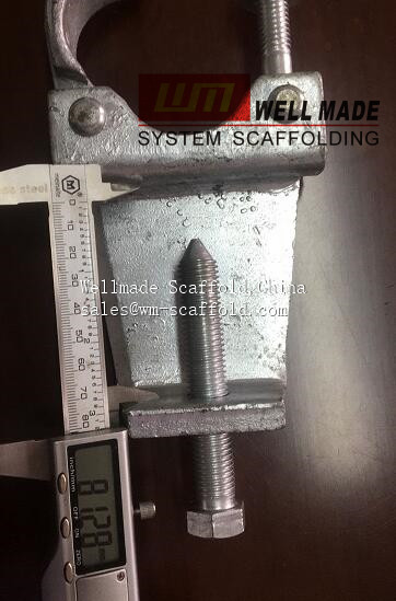 extended scaffolding beam clamps with 80mm beam size for OD48.3mm galvanised pipe scaffolding from wellmade scaffold at wm-scaffold.com