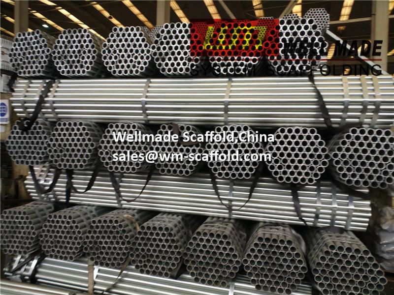 galvanized pipe 48.3mm diameter for pipe and clamp scaffolding @wm-scaffold.com for peri formwork