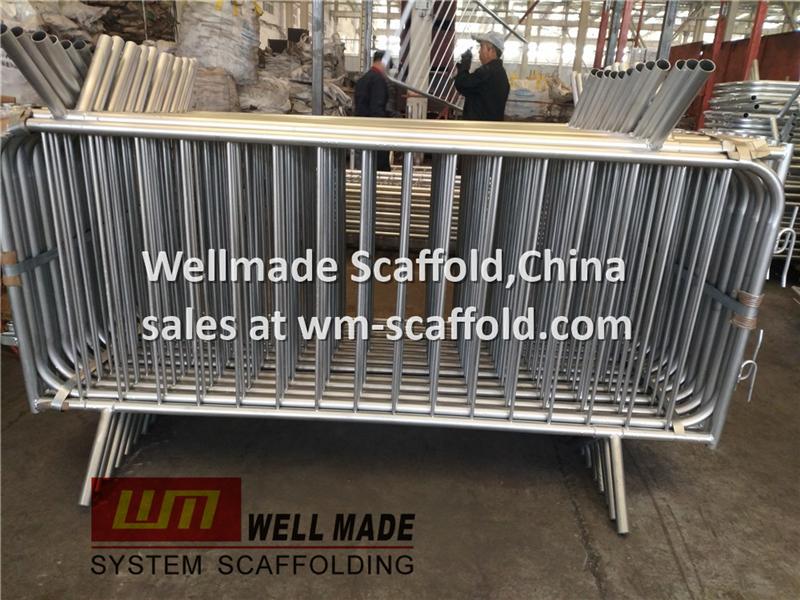bar barriers for crowd control steel fence road fencing  china leading scaffolding manufacturer exported 55 countries 