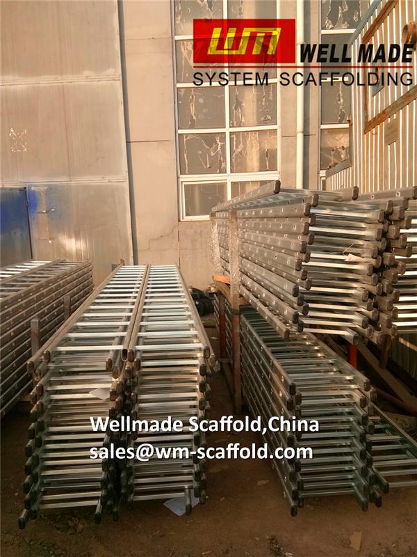 ladder scaffolding galvanized for construction access and roof painters scaffold system--wellmade scaffold ISO&CE