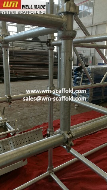 cuplock scaffolding support spigot clamp to USA from wellmade scaffold  china leading scafolding manfuacturer exporter