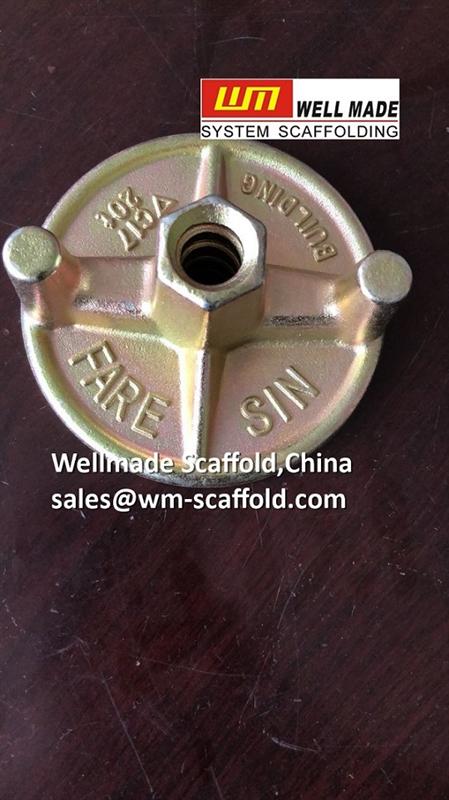 formwork accessories forged wing nut anchor nuts for concrete tie rod and tie bars D15 D20mm from wellmade scaffold,China