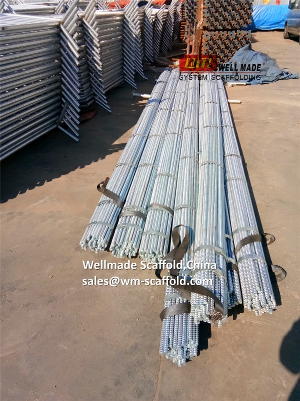 concrete shuttering tie rod dywidag tie bars D15 17mm D20 ties from wellmade scaffold @wm-scaffold.com