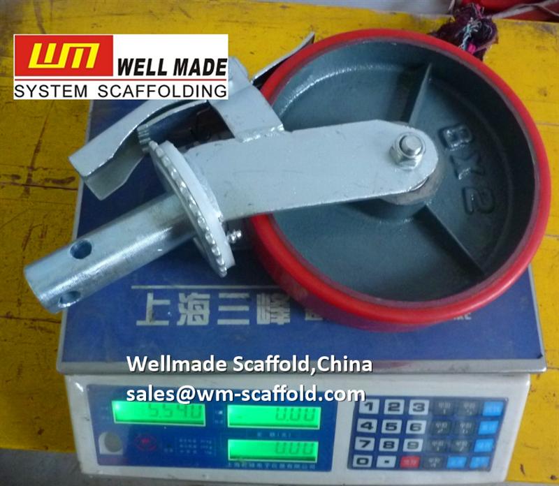 heavy duty swivel casters pu polyurethane for industrial scaffold towers mobile from wellmade scaffold baker scafold at wm-scaffold.com