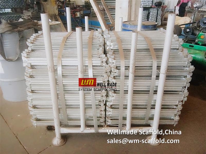 layher scaffolding parts galvanized u ledgers for ring lock system pin lock from wellmade scaffold,China at wm-scaffold.com
