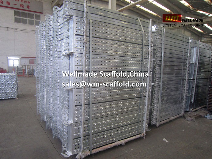 500mm wide scaffolding planks catwalk metal decks for scaffolding frame and ring lock scaffolding from wellmade scaffold the China leading OEM manufacturer ISO&CE 50,000m2 auto at wm-scaffold.com