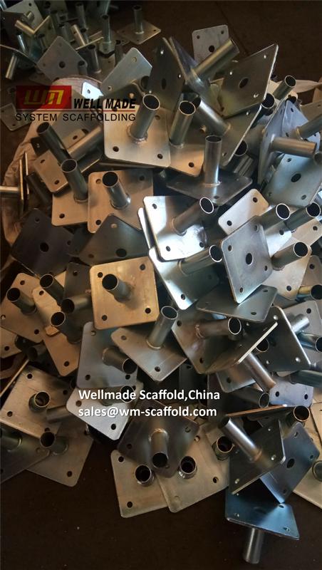 scaffold base plae for pipe and fitting scaffolding galvanized bs1139  China leading OEM construction building