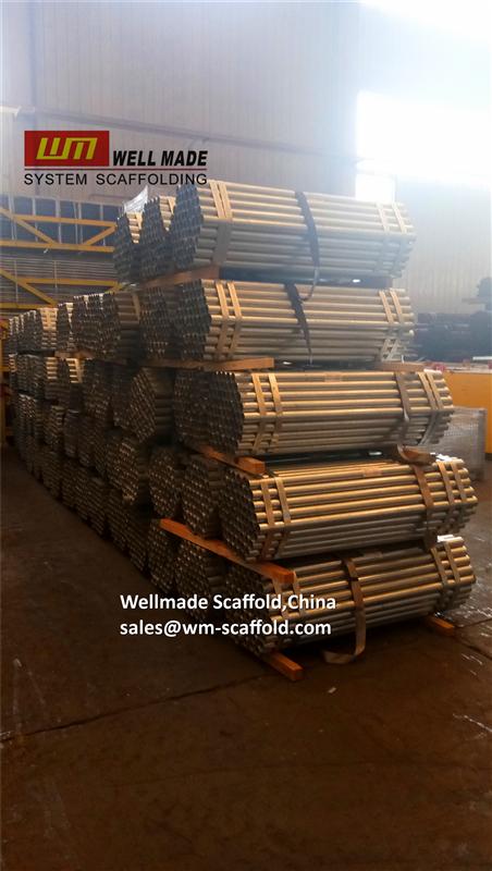 1.2m 4 foot scaffolding pipes galvanized scaffold tubes for construction suspended scaffolding oil and gas petrochemical industrial  