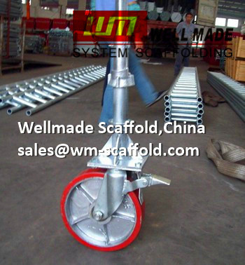 cuplock scaffolding mobile caster wheel adapter-scaffold tower compoents-sales at wm-scaffold.com iso ce china leading oem scaffolding manufacturer