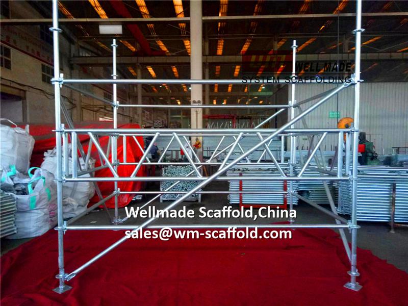 ringlock suspended scaffolding tower with steel lattice girder beams for onshore and offshore construction oil gas industrial  